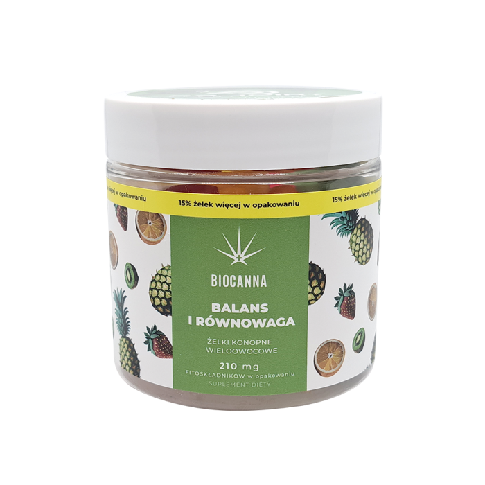 CBD Конопляні желейки BIOCANNA БАЛАНС І РІВНОВАГА, МУЛЬТИФРУКТОВІ